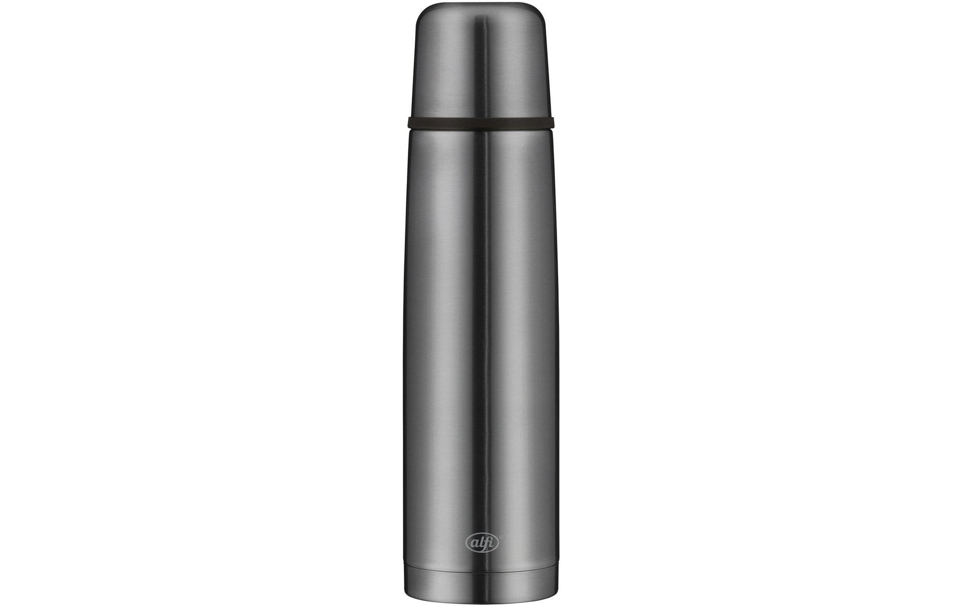 Alfi iso Therm Perf. Isolierflasche 1 l – doppelwandig, Edelstahl, Dunkelgrau