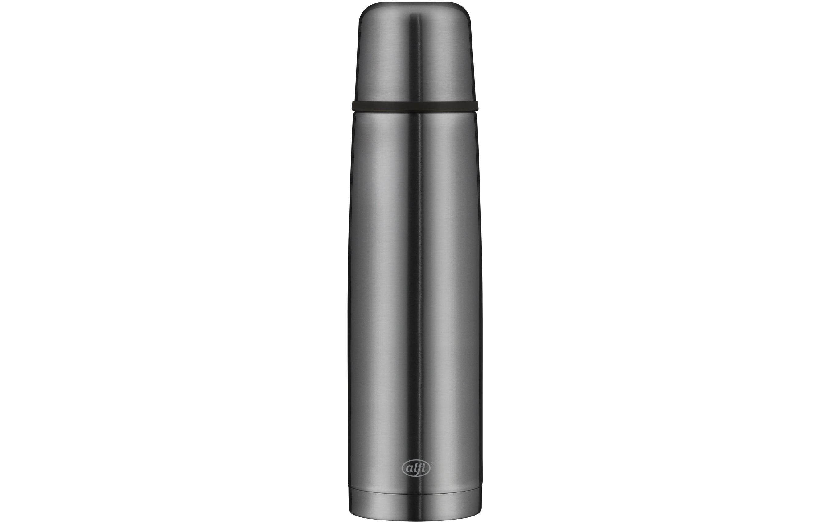 Alfi iso Therm Perf. Isolierflasche 1 l – doppelwandig, Edelstahl, Dunkelgrau