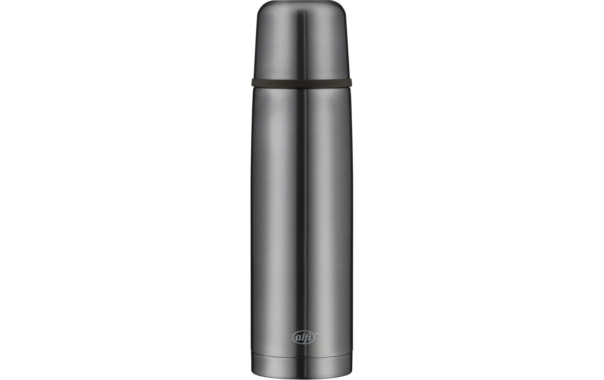 Alfi Isolierflasche 750 ml – doppelwandig, Edelstahl, Dunkelgrau