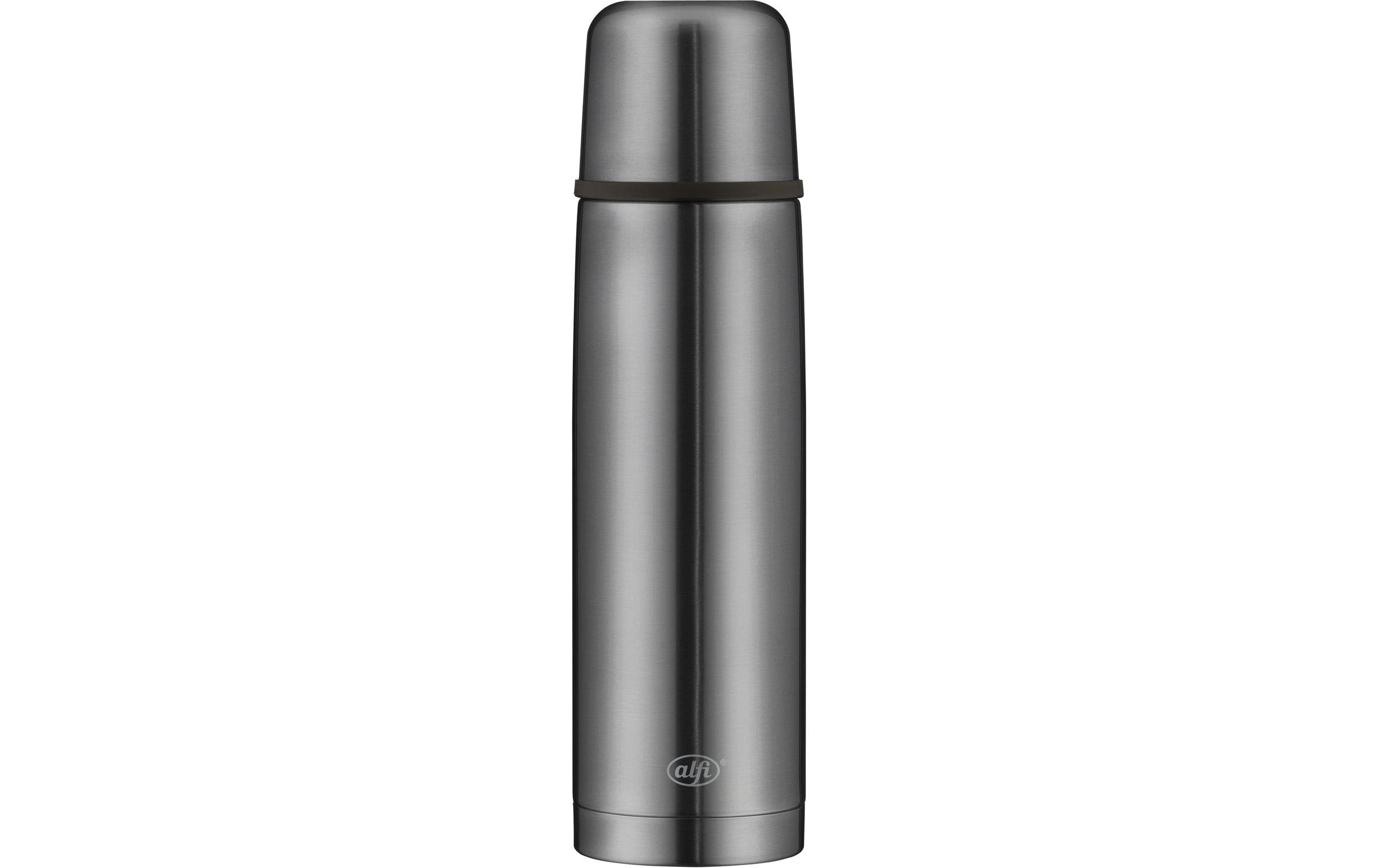 Alfi Isolierflasche 750 ml – doppelwandig, Edelstahl, Dunkelgrau