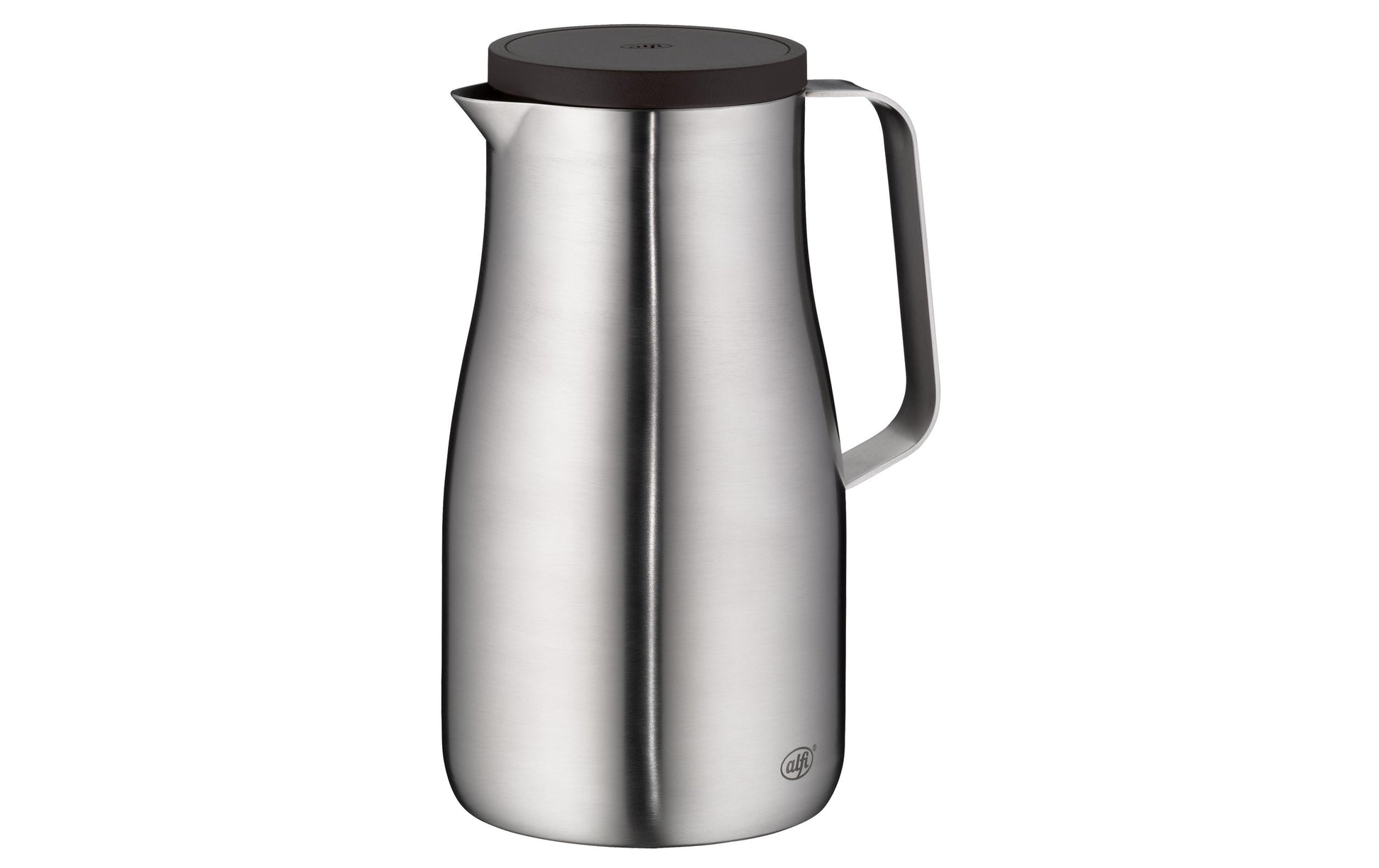 Alfi Thermoskanne Studio – 1 l, 14,9 × 12,0 × 22,3 cm, Edelstahl, Silber, mit Deckel, vakuum-isoliert