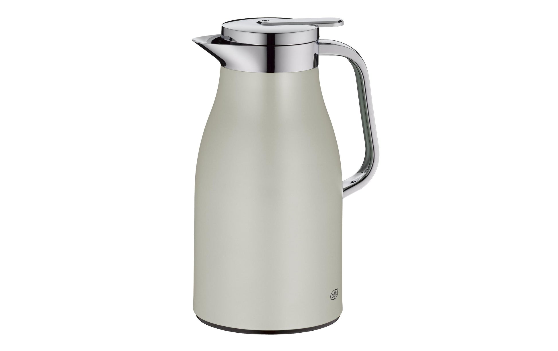 Alfi Thermoskanne Skyline – 1 l, Edelstahl, Weiss, vakuum-isoliert, Warmhaltezeit 12 h, mit Deckel