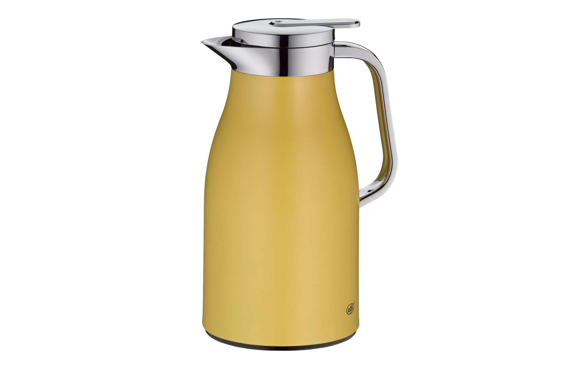 Alfi Thermoskanne Skyline – 1 l, H 21,5 cm, Edelstahl, Gelb, mit Deckel, vakuumisoliert, 12 h warm / 24 h kalt