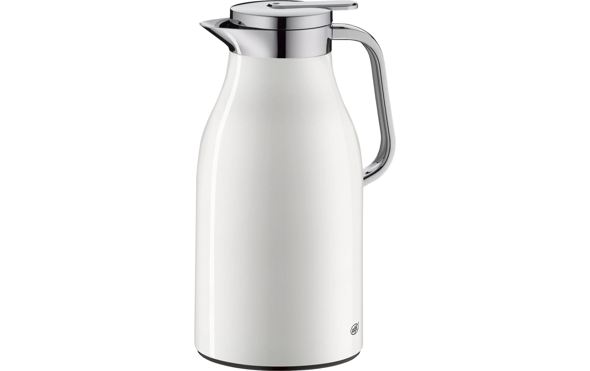 Alfi Thermoskanne Skyline – 1,5 l, H 30,5 cm, Edelstahl, Weiss matt, mit Deckel, Warmhaltezeit 12 h