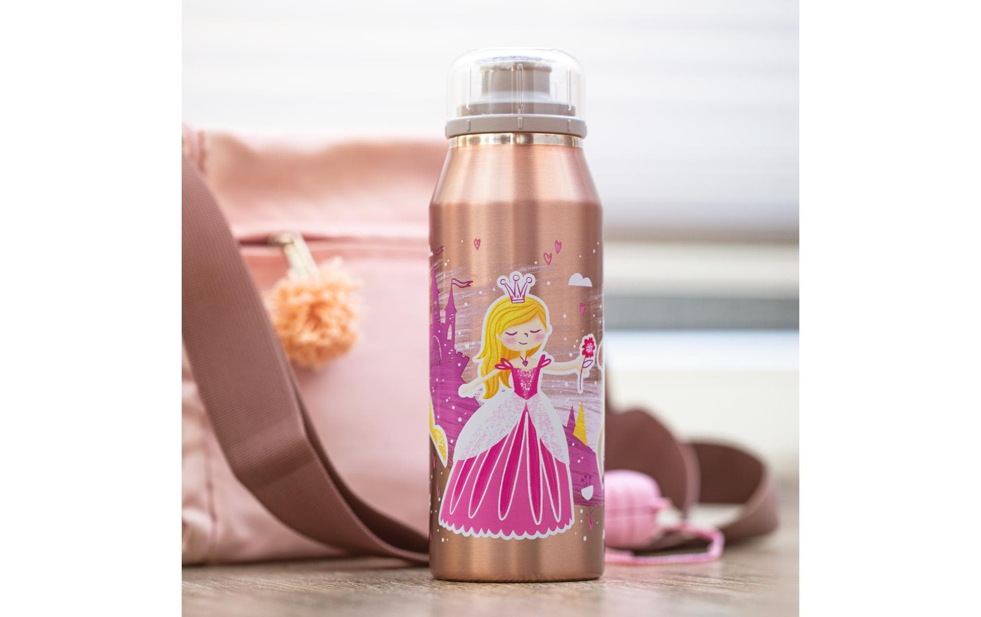 Alfi Kids Isolierflasche 350 ml – Doppelwandig, Edelstahl, Schraubdeckel, Rosa