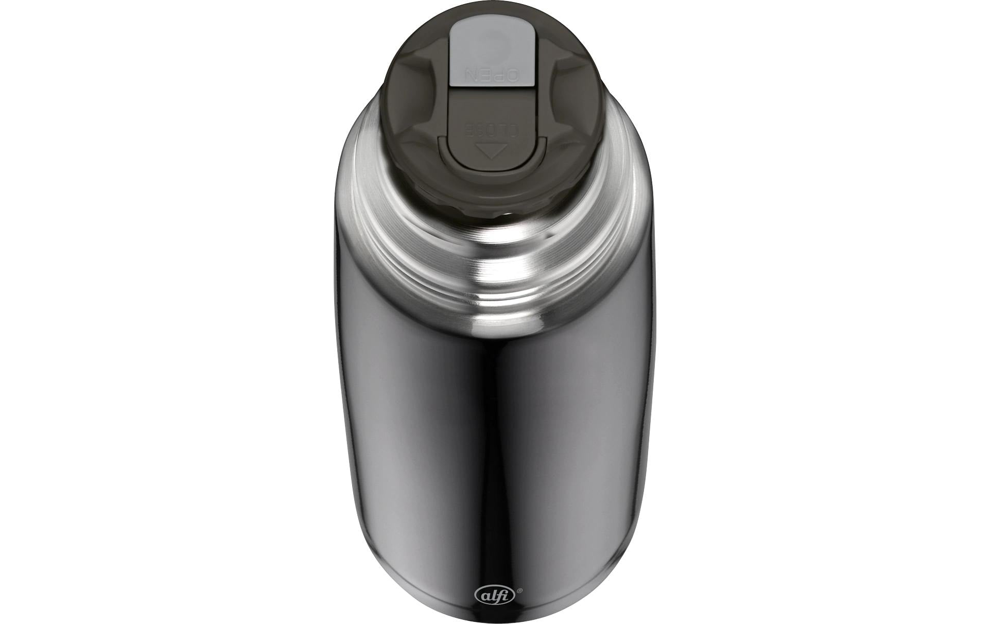 Alfi iso Therm Perf. Isolierflasche 1 l – doppelwandig, Edelstahl, Dunkelgrau