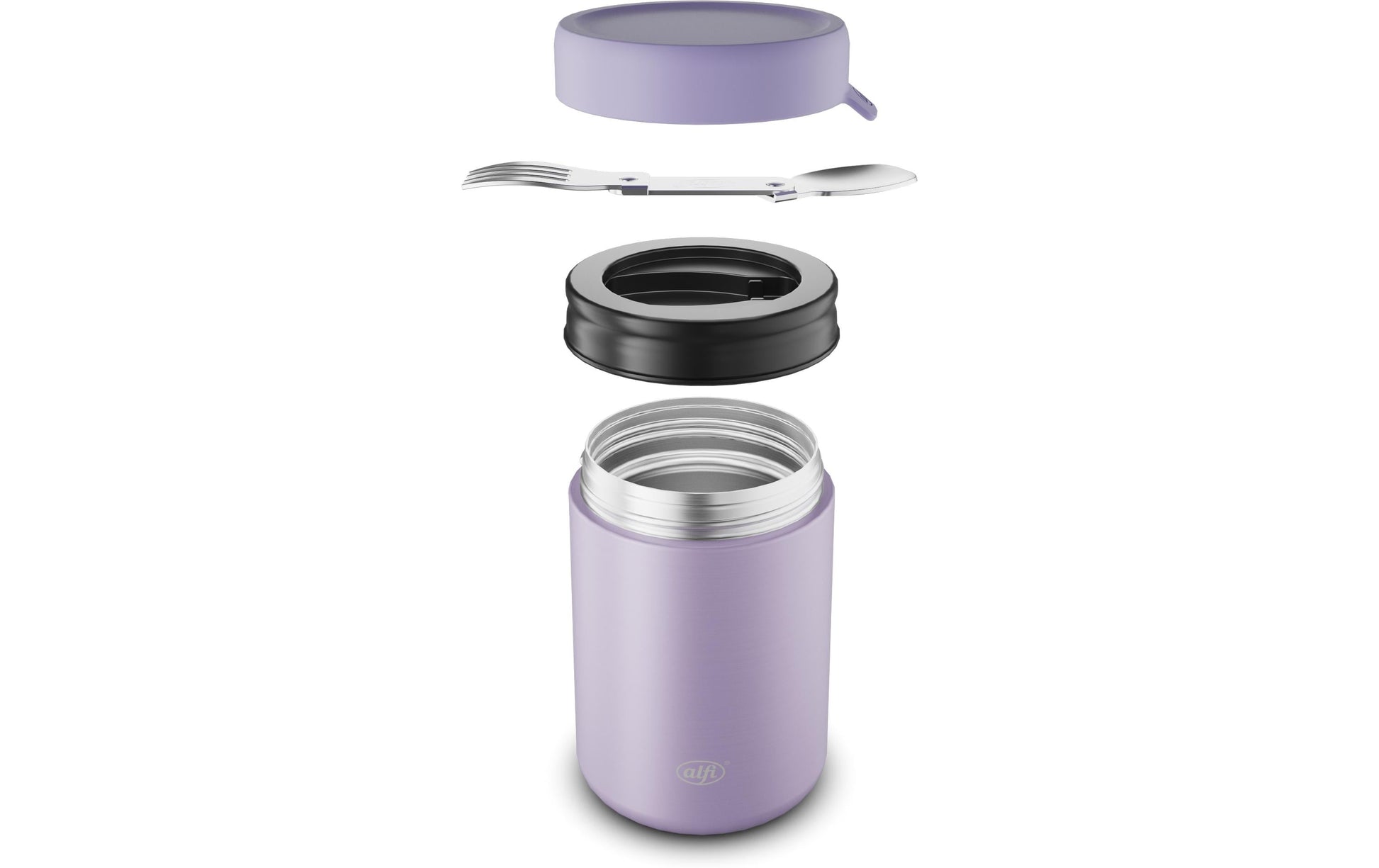 Alfi Vorratsdose 350 ml, Ø 8,8 × 13,3 cm, Edelstahl, isoliert, Lavendel