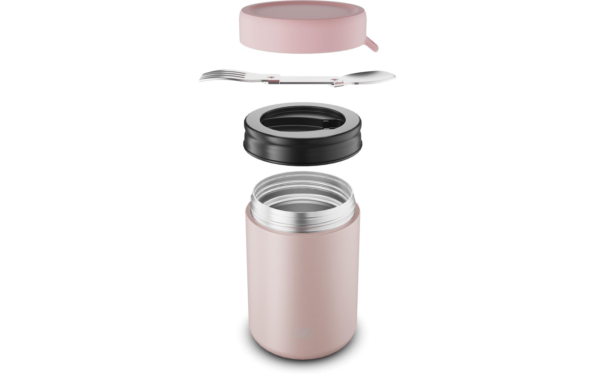 Alfi Thermo-Foodbehälter – 350 ml, 8,8 × 8,8 × 13,3 cm, Edelstahl, mit Schwenkverschluss, auslaufsicher