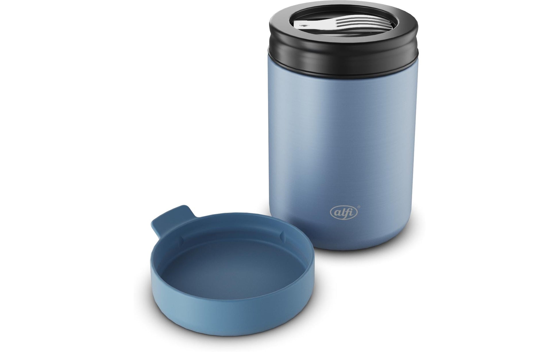 Alfi Thermobox – 350 ml, 8,8 × 8,8 × 13,3 cm, Edelstahl, Hellblau, mit Schwenkverschluss