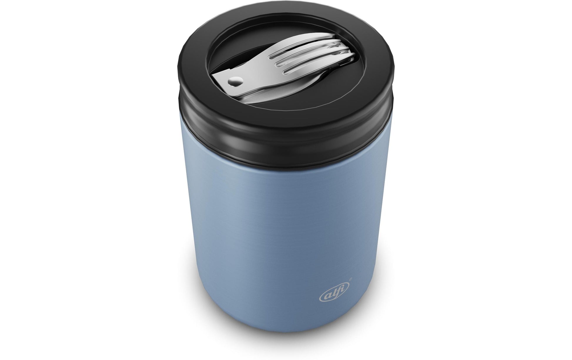 Alfi Thermobox – 350 ml, 8,8 × 8,8 × 13,3 cm, Edelstahl, Hellblau, mit Schwenkverschluss