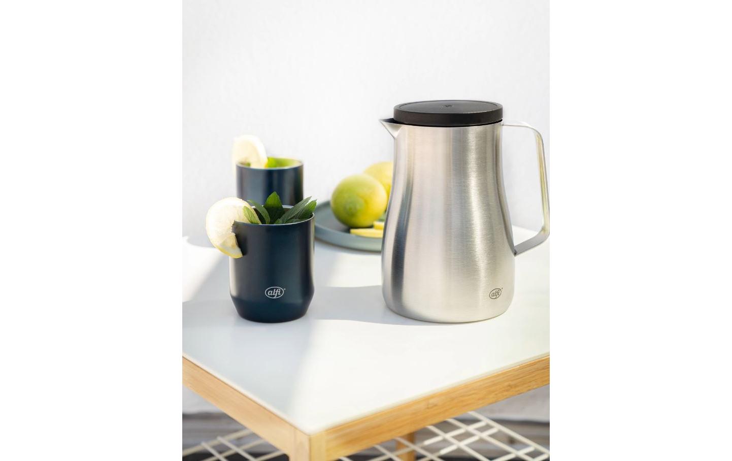 Alfi Thermoskanne Studio – 700 ml, 14,9 × 12,0 × 18,1 cm, Edelstahl, vakuumisoliert, auslaufsicher