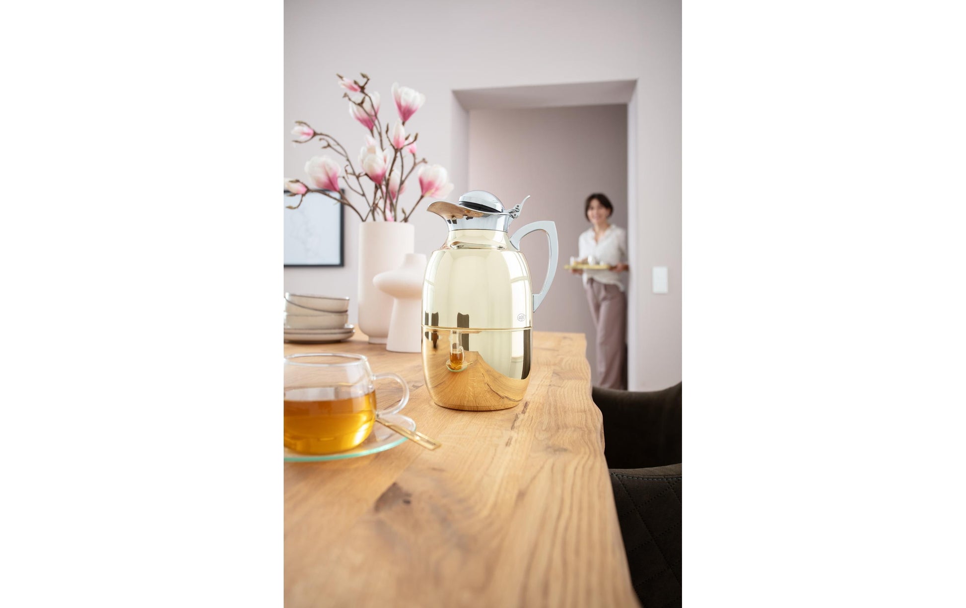 Alfi Thermoskanne Juwel – 1,0 l, Edelstahl, Gold