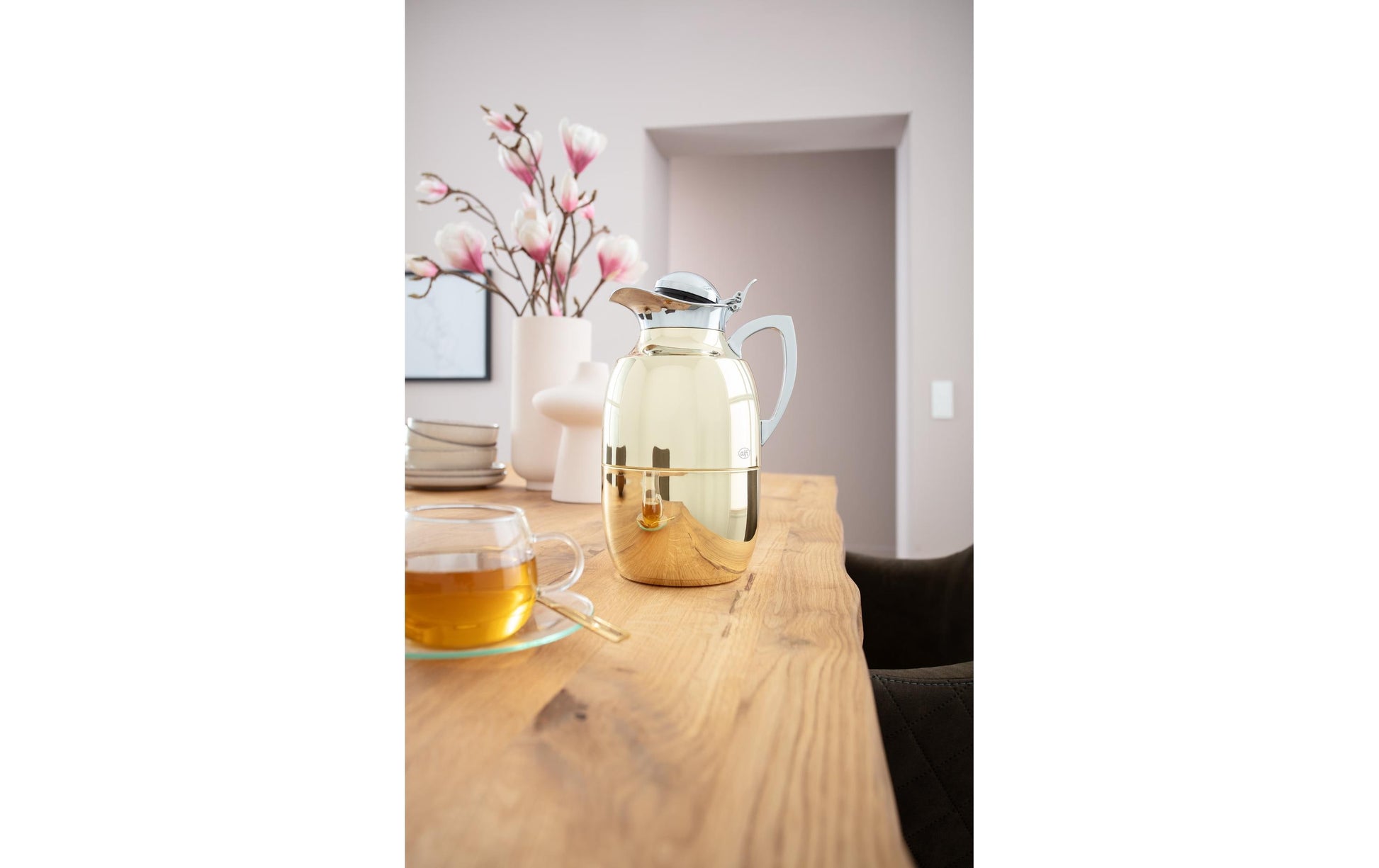 Alfi Thermoskanne Juwel – 1,0 l, Edelstahl, Gold