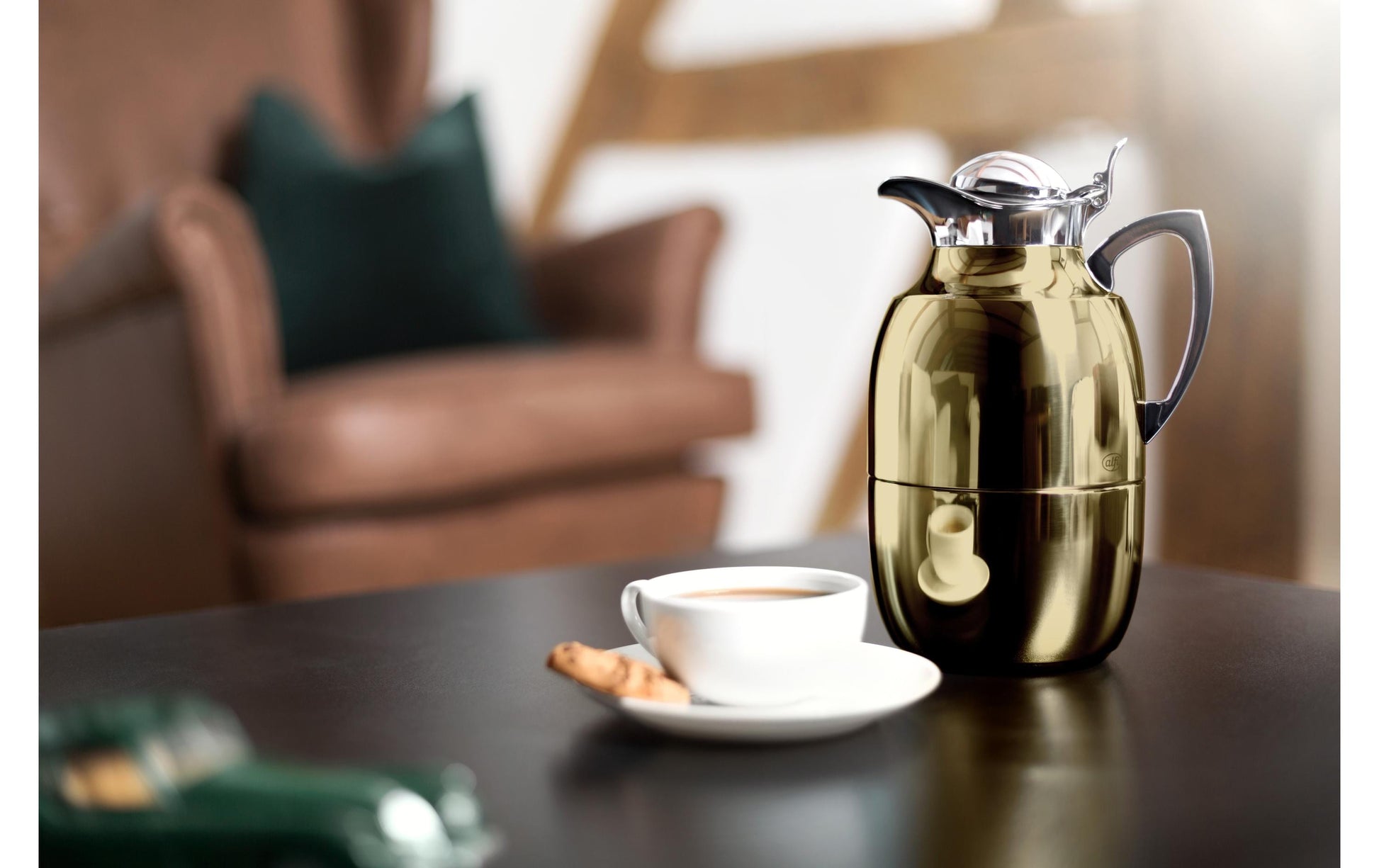 Alfi Thermoskanne Juwel – 1,0 l, Edelstahl, Gold