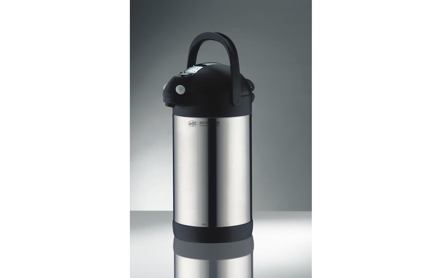 Alfi Thermoskanne Big Spender – 3 l, Edelstahl, Silber, mit Deckel, vakuumisoliert, BPA-frei