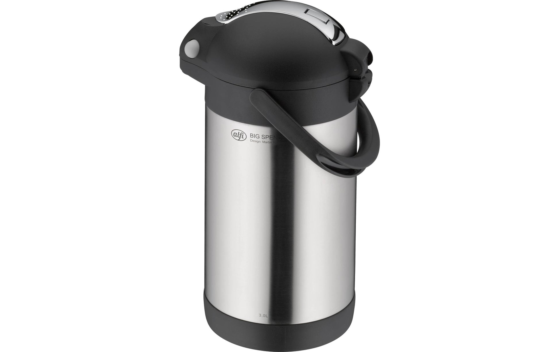 Alfi Thermoskanne Big Spender – 3 l, Edelstahl, Silber, mit Deckel, vakuumisoliert, BPA-frei
