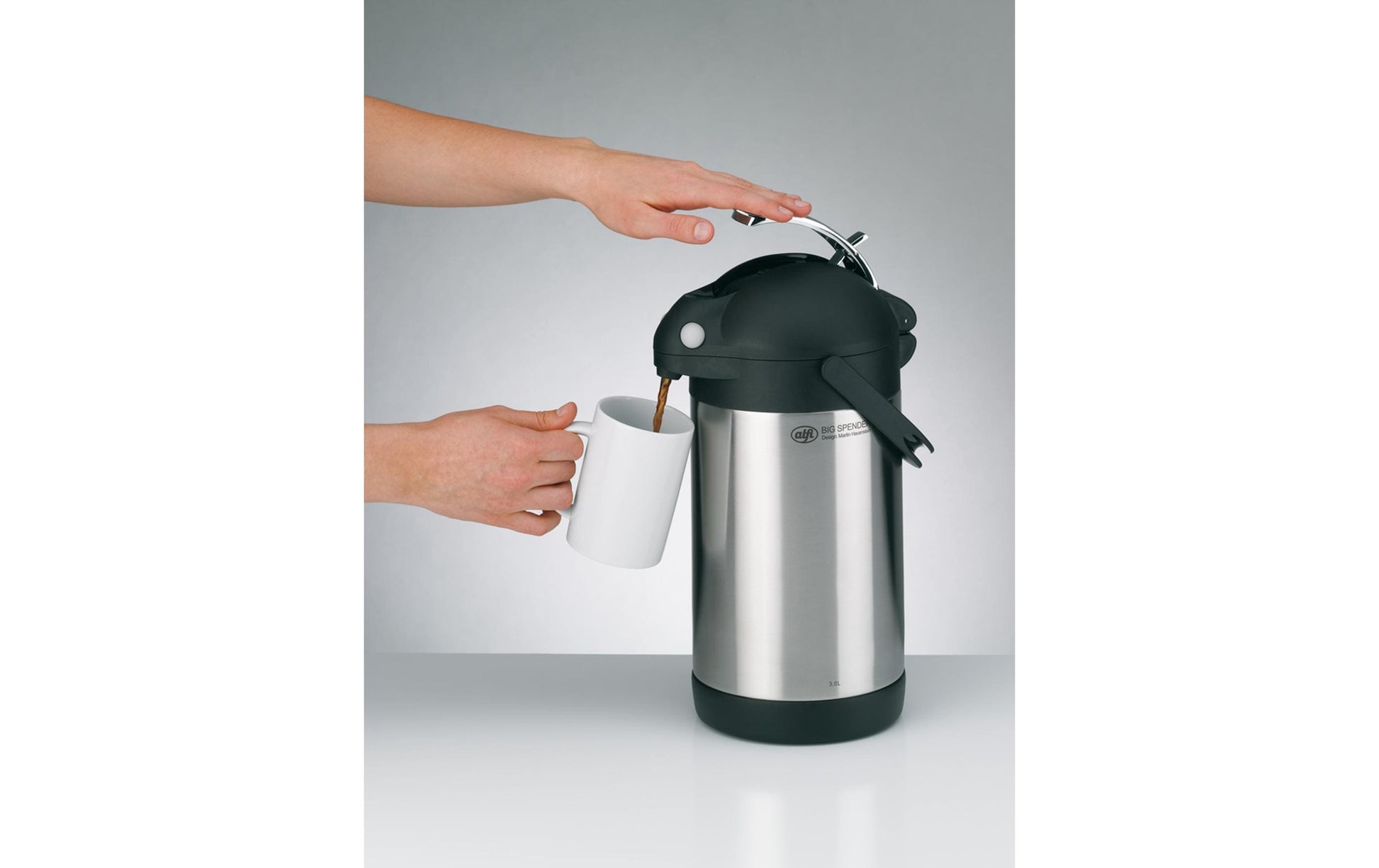 Alfi Thermoskanne Big Spender TT – 2,2 l, Edelstahl, Silber, vakuumisoliert