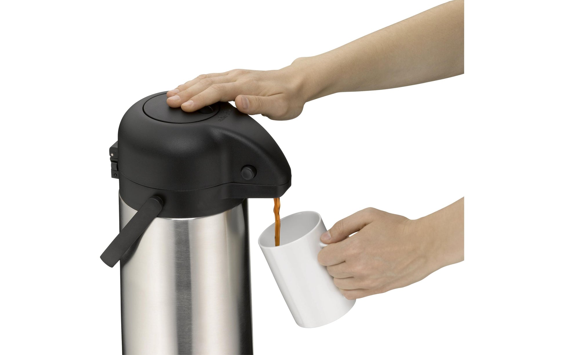 Alfi Thermoskanne – 2,5 l, Ø 16,8 cm, Edelstahl, Abnehmbarer Deckel, Vakuum-isoliert