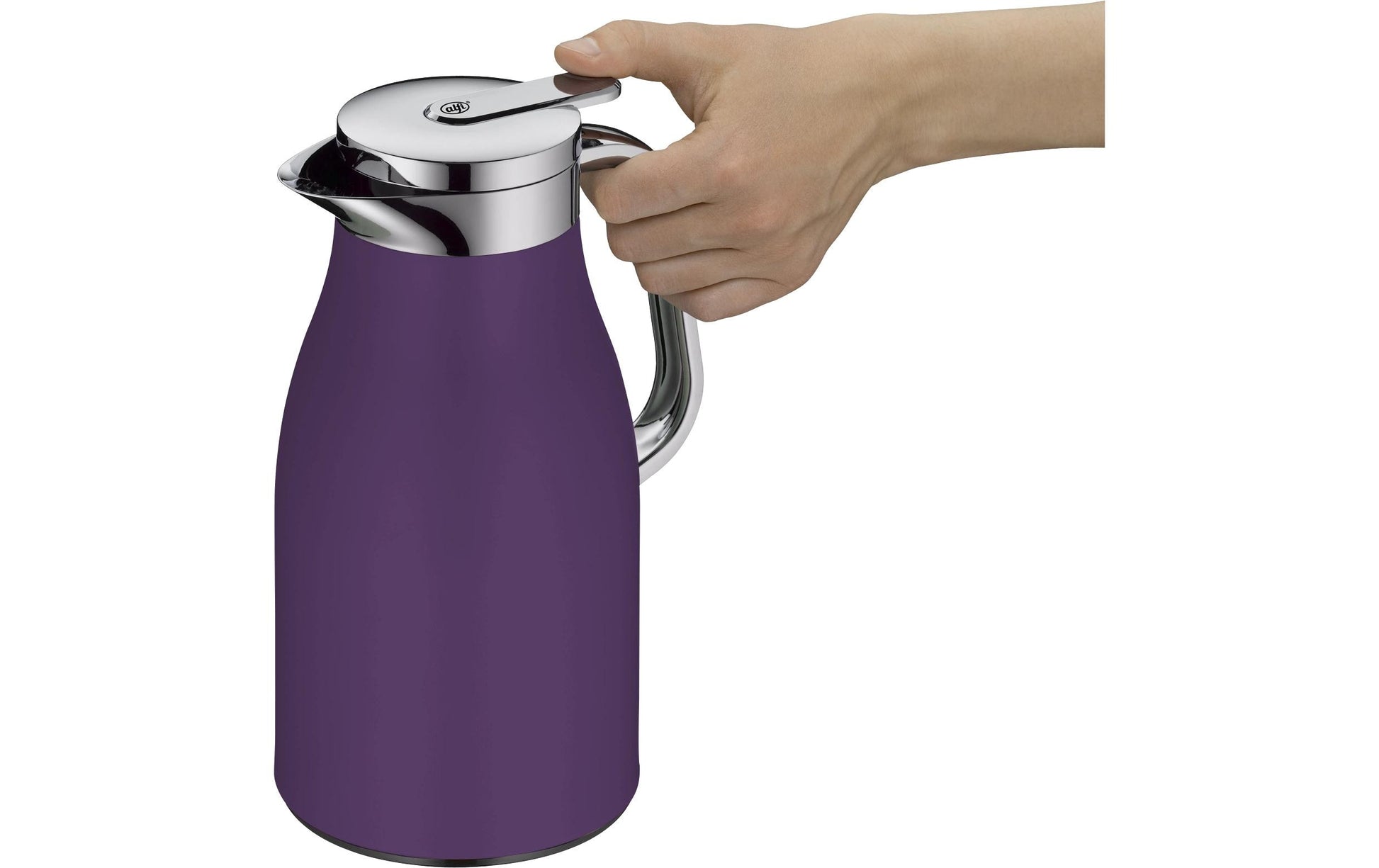 Alfi Thermoskanne Skyline – 1 l, Edelstahl, Lavendel, mit Deckel, BPA-frei