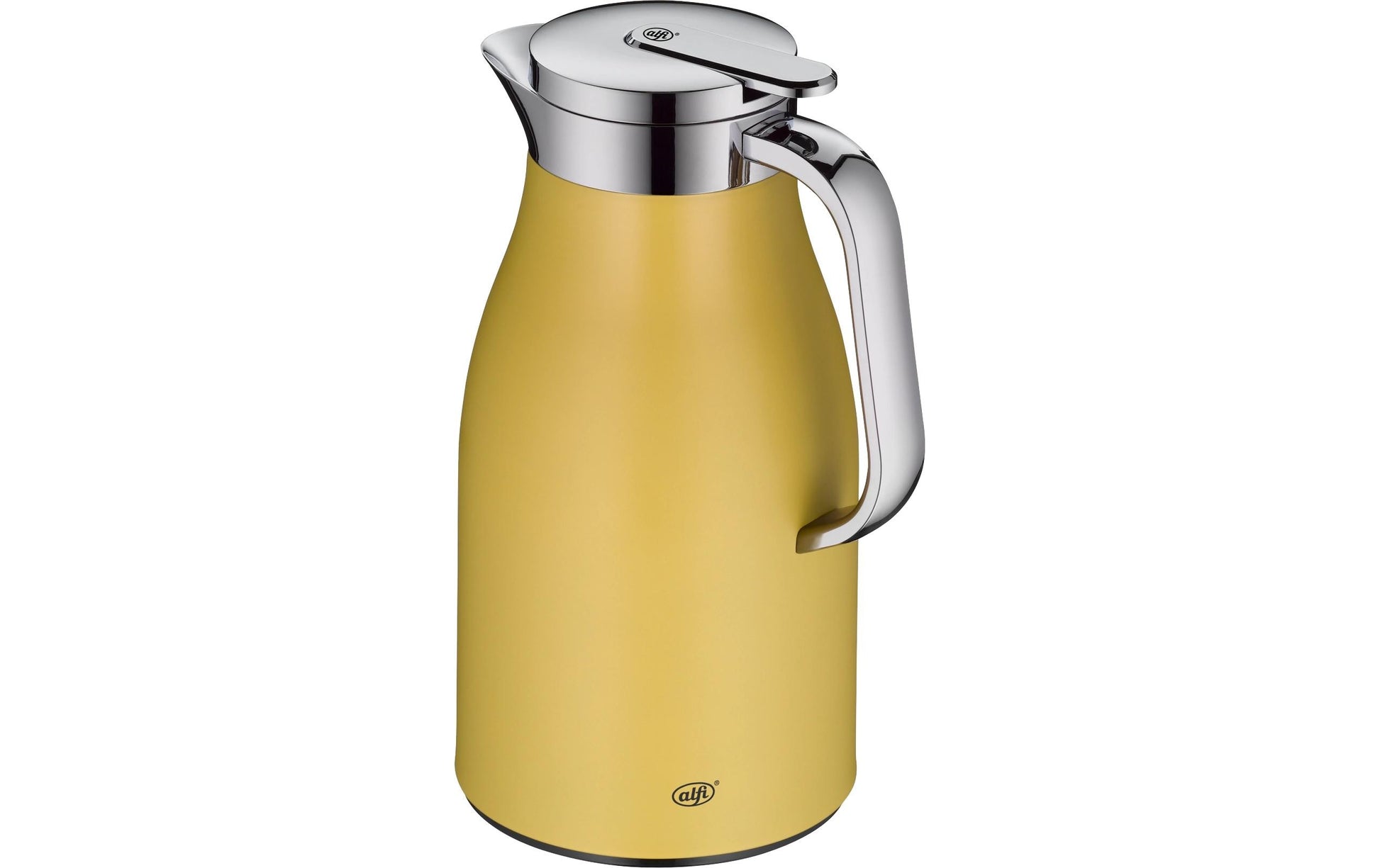 Alfi Thermoskanne Skyline – 1 l, H 21,5 cm, Edelstahl, Gelb, mit Deckel, vakuumisoliert, 12 h warm / 24 h kalt