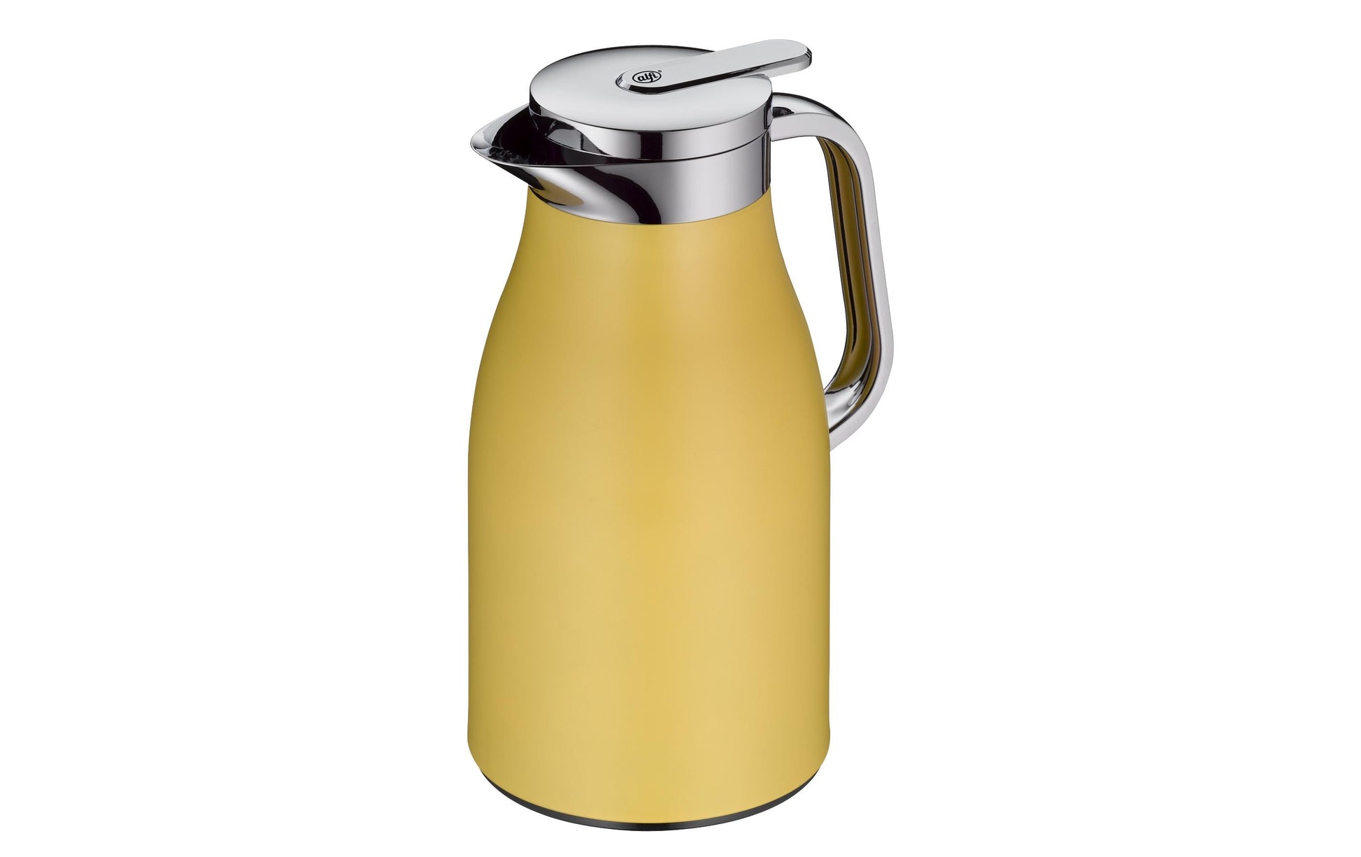 Alfi Thermoskanne Skyline – 1 l, H 21,5 cm, Edelstahl, Gelb, mit Deckel, vakuumisoliert, 12 h warm / 24 h kalt