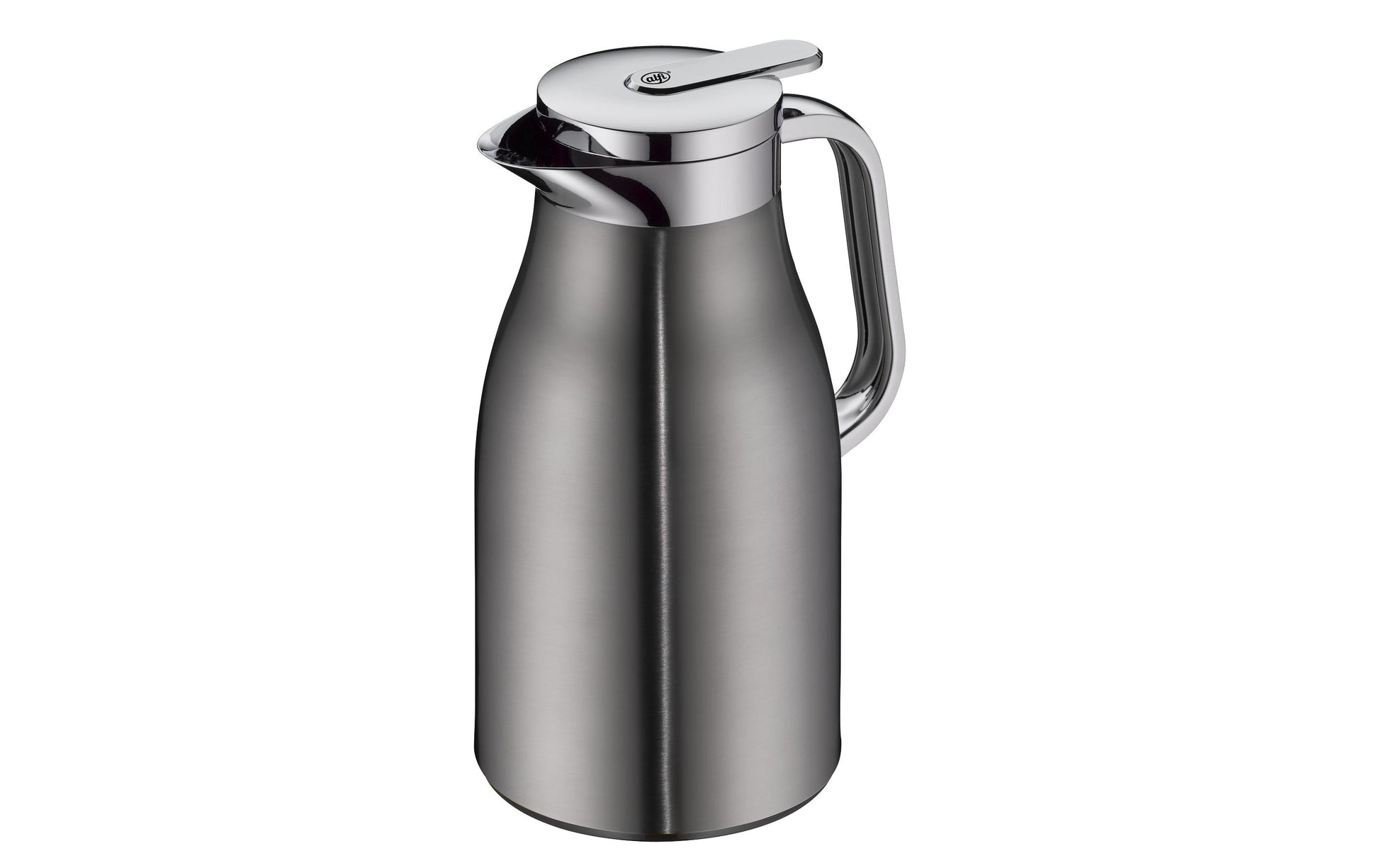Alfi Thermoskanne Skyline – 1 l, H 21,5 cm, Edelstahl, Grau, mit Deckel, vakuum-isoliert