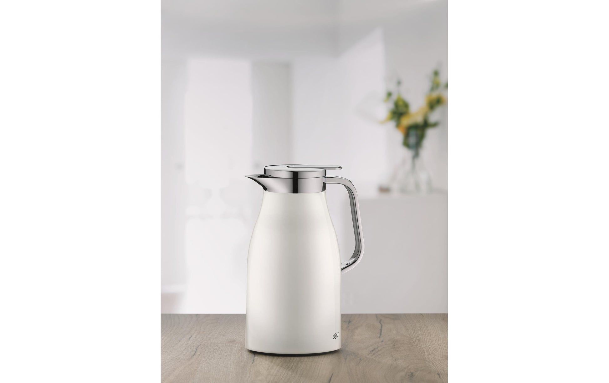 Alfi Thermoskanne Skyline – 1,0 l, H 21,5 cm, Edelstahl, Weiss Matt, vakuumisoliert
