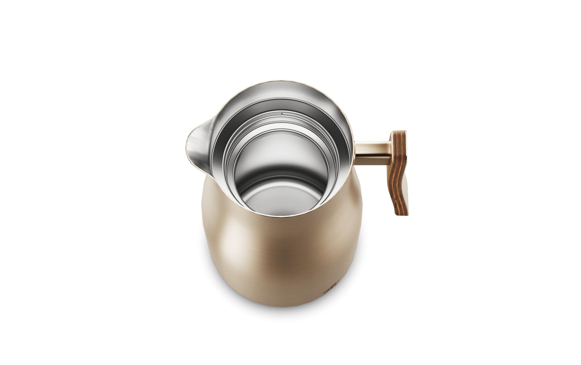 Alfi Thermoskanne – 1,0 l, Ø 6,4 cm, H 22,4 cm, Edelstahl, Gold, mit Deckel, vakuumisoliert, BPA-frei
