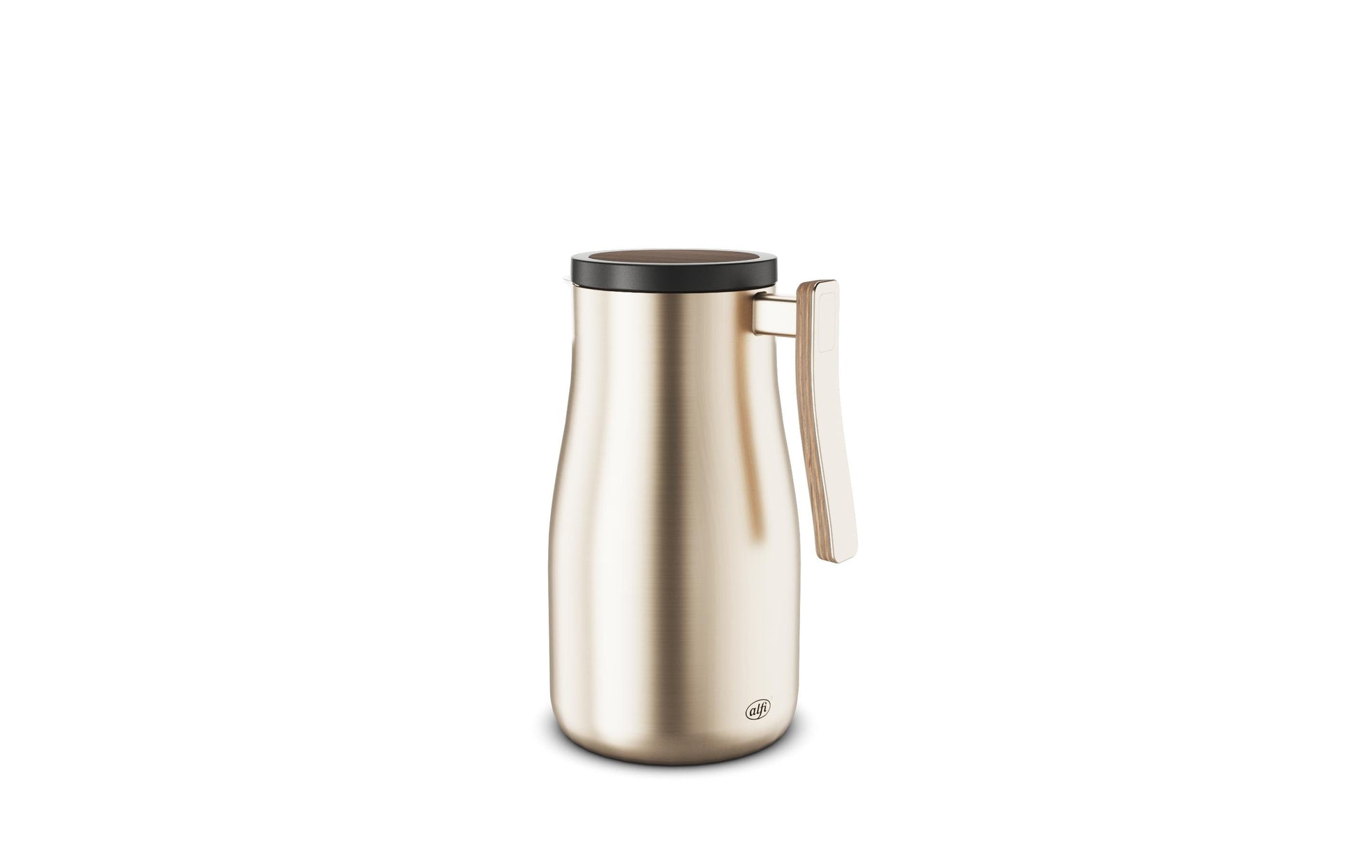 Alfi Thermoskanne – 1,0 l, Ø 6,4 cm, H 22,4 cm, Edelstahl, Gold, mit Deckel, vakuumisoliert, BPA-frei