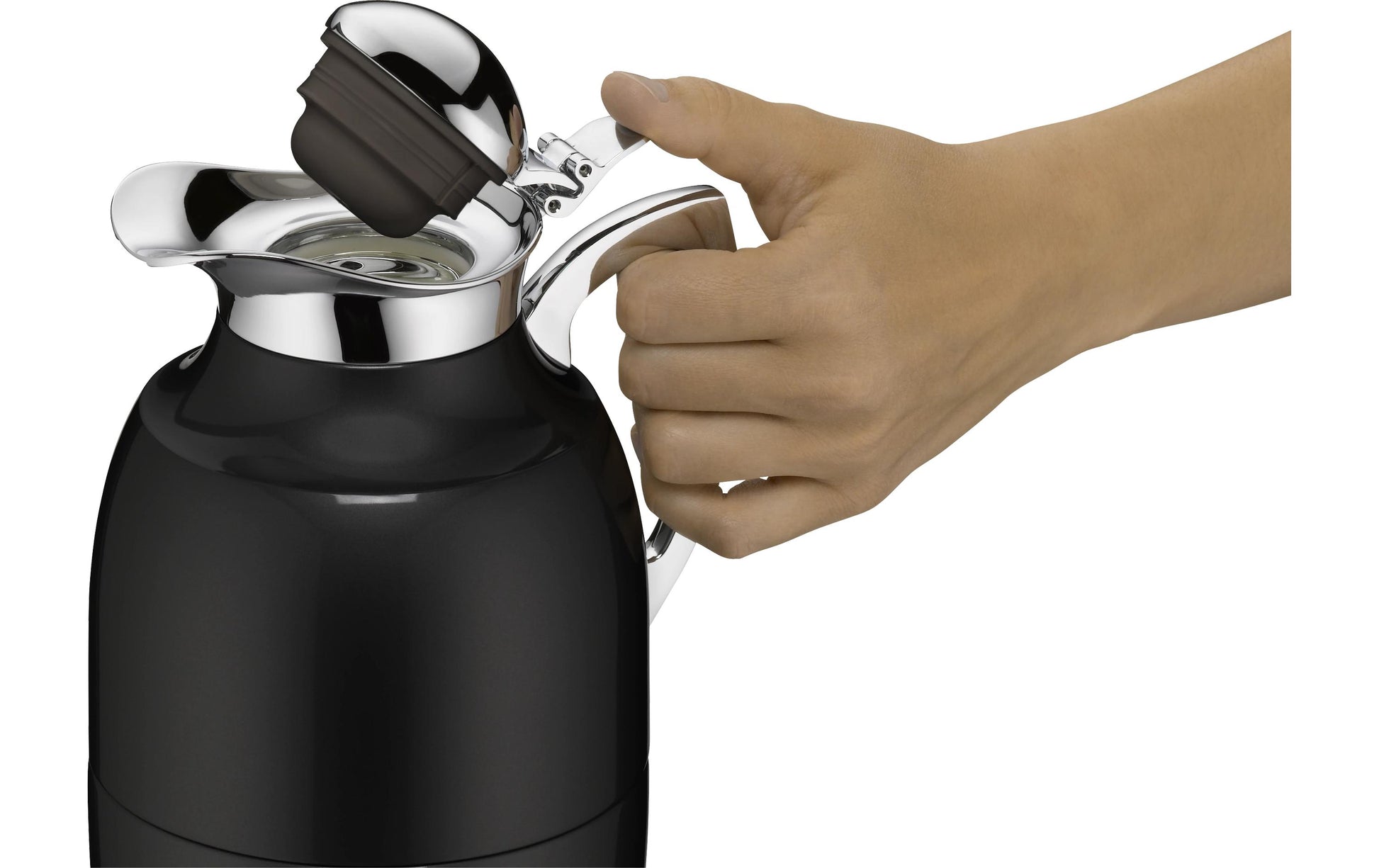 Alfi Juwel Thermoskanne 1 l – Edelstahl, Schwarz matt