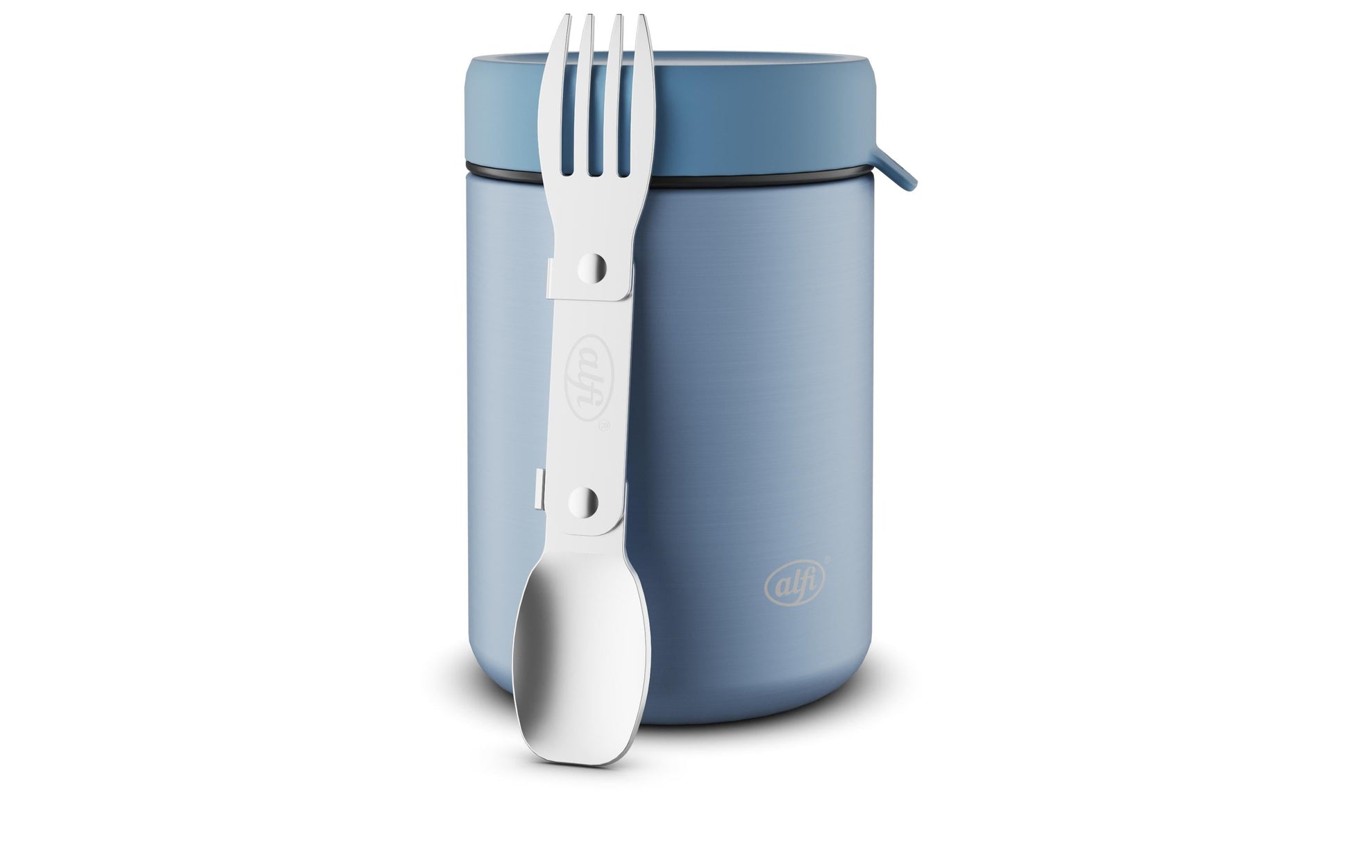 Alfi Thermobox – 350 ml, 8,8 × 8,8 × 13,3 cm, Edelstahl, Hellblau, mit Schwenkverschluss