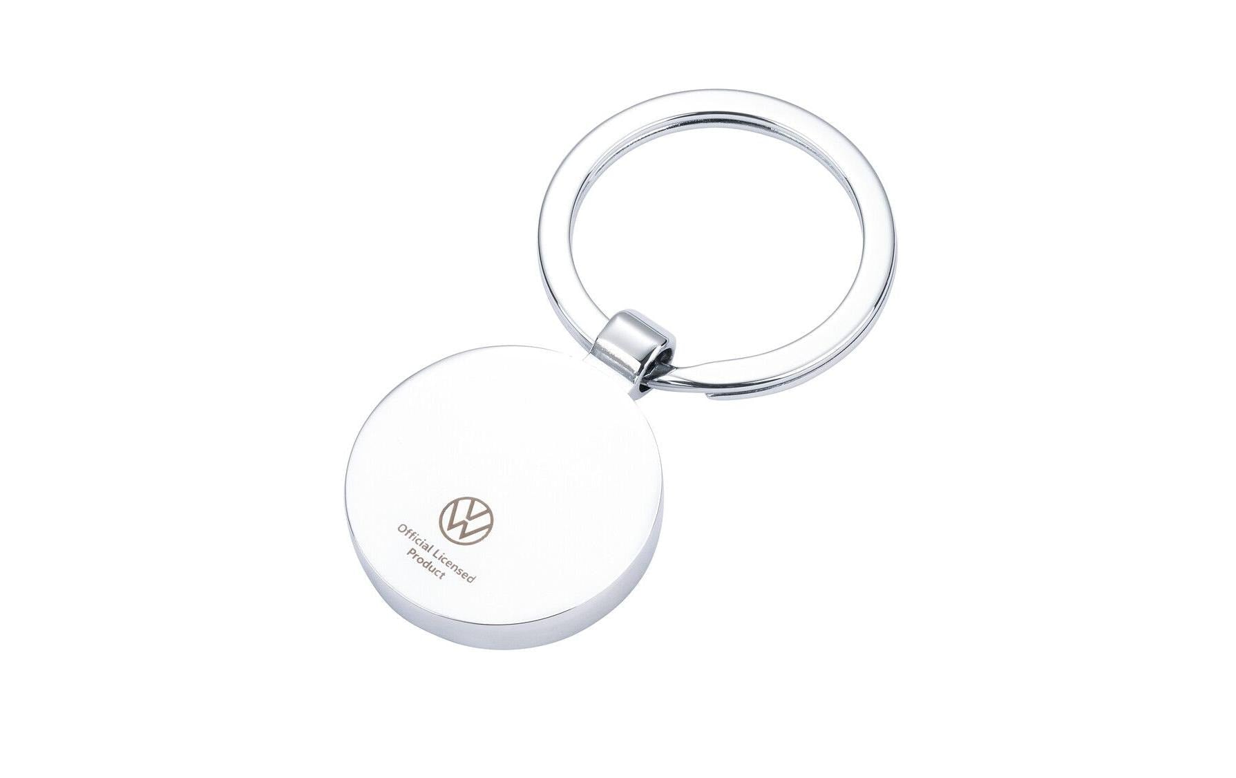 TROIKA Schlüsselanhänger VW Retro Tacho – Metall, Silber, 35 × 67 × 7 mm