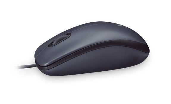 Logitech M100 – Maus – Kabelgebunden (USB‑A), 1000 DPI, beidhändig, Schwarz