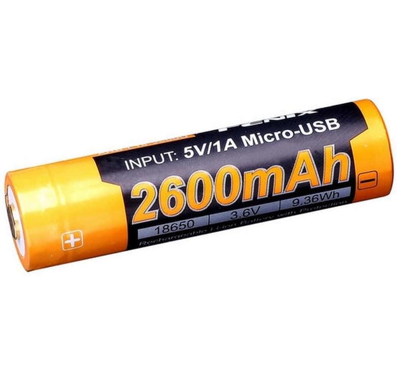 Fenix 18650 Akku, Li-Ion, 2600 mAh, 3,6 V – 1 Stk.