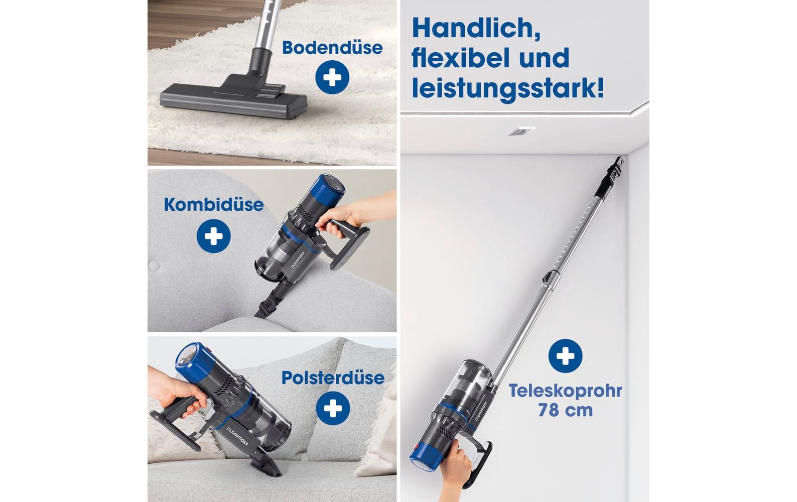 Cleanmaxx Staubsauger – 0,8 l, Akkubetrieb, 22,2 V