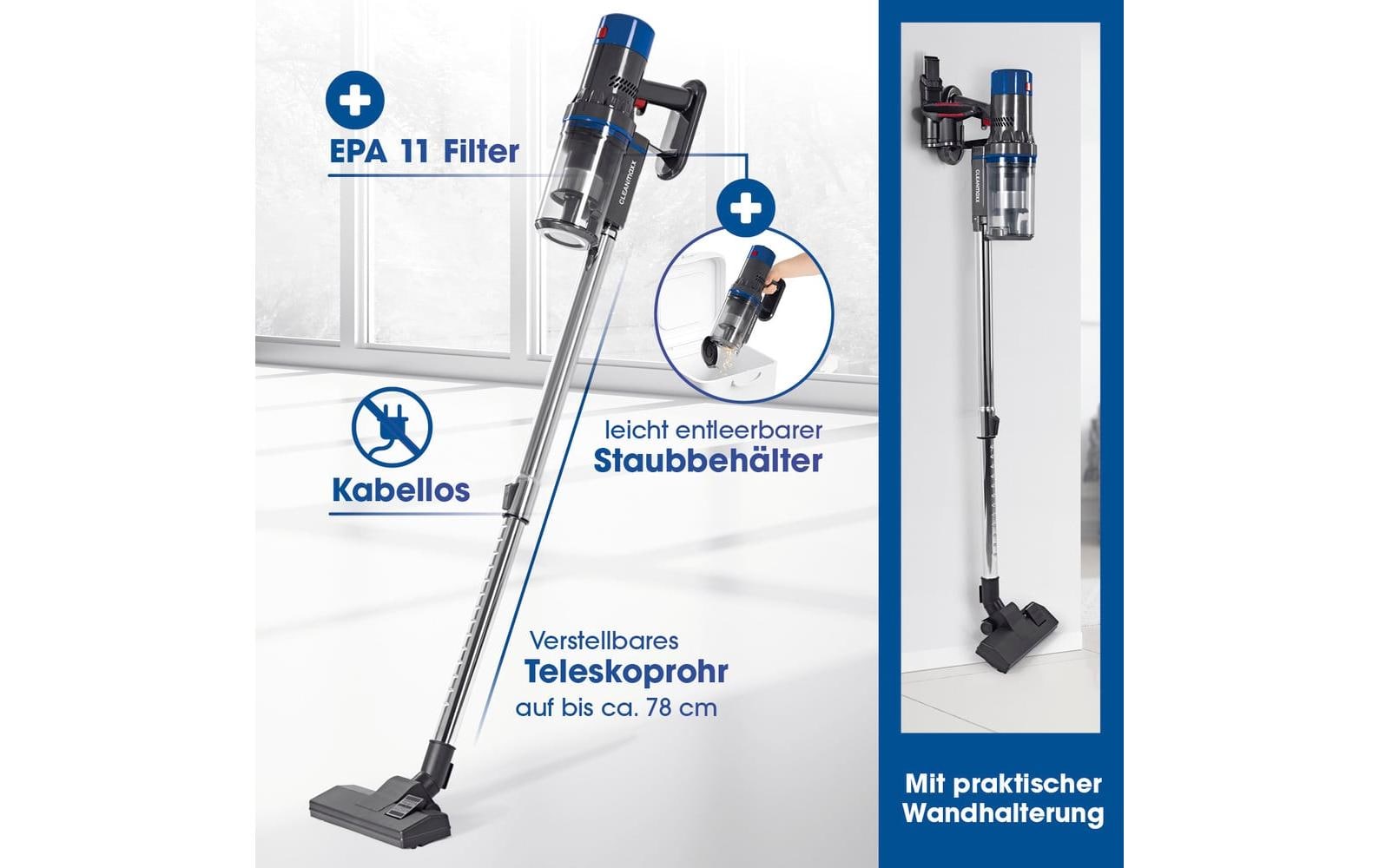 Cleanmaxx Staubsauger – 0,8 l, Akkubetrieb, 22,2 V