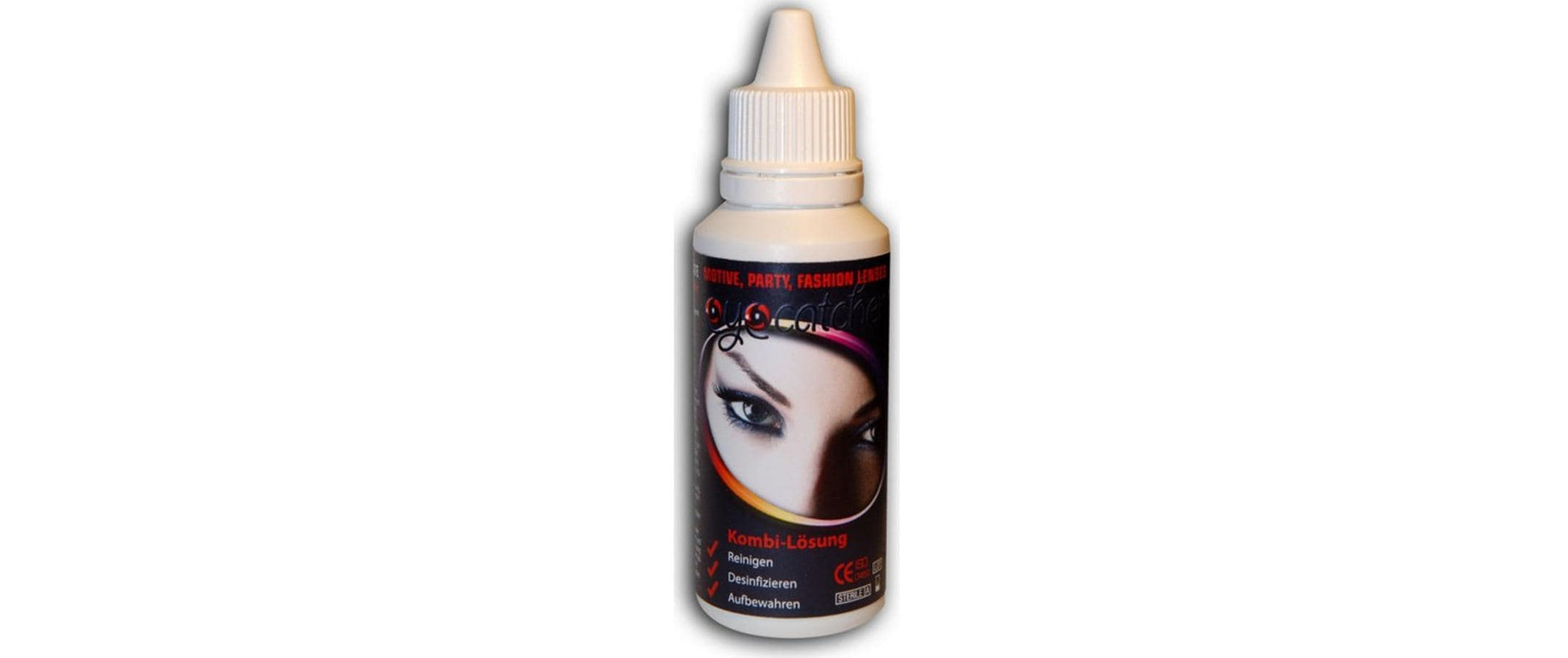 Partyartikel Pflegemittel für Kontaktlinsen – 50 ml – schwarz