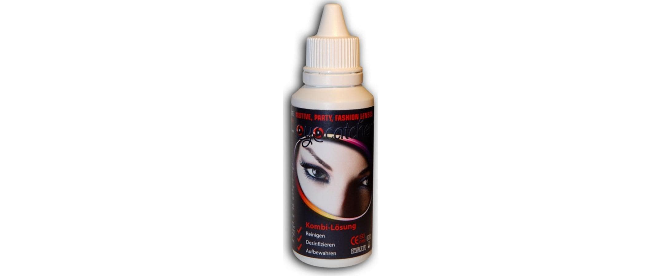 Partyartikel Pflegemittel für Kontaktlinsen – 50 ml – schwarz