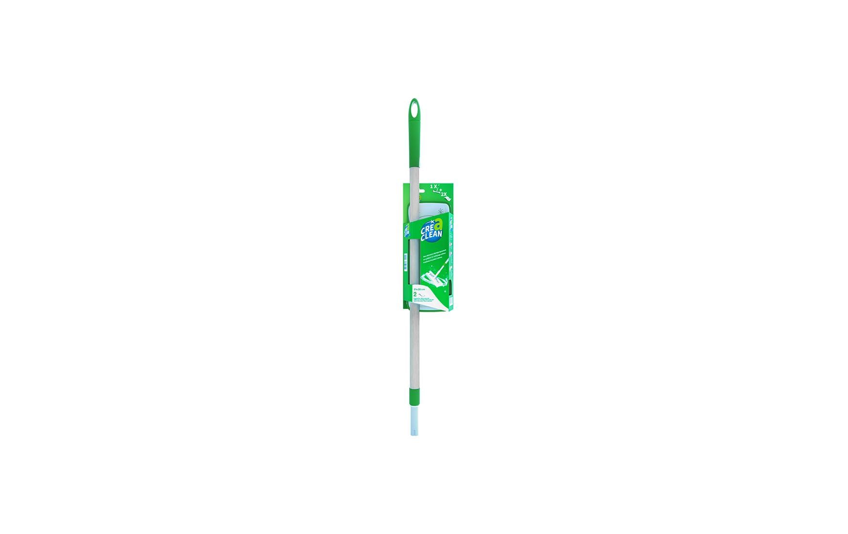 CREaCLEAN Flachwischer 54032 – 37 cm – Aluminium – Grün