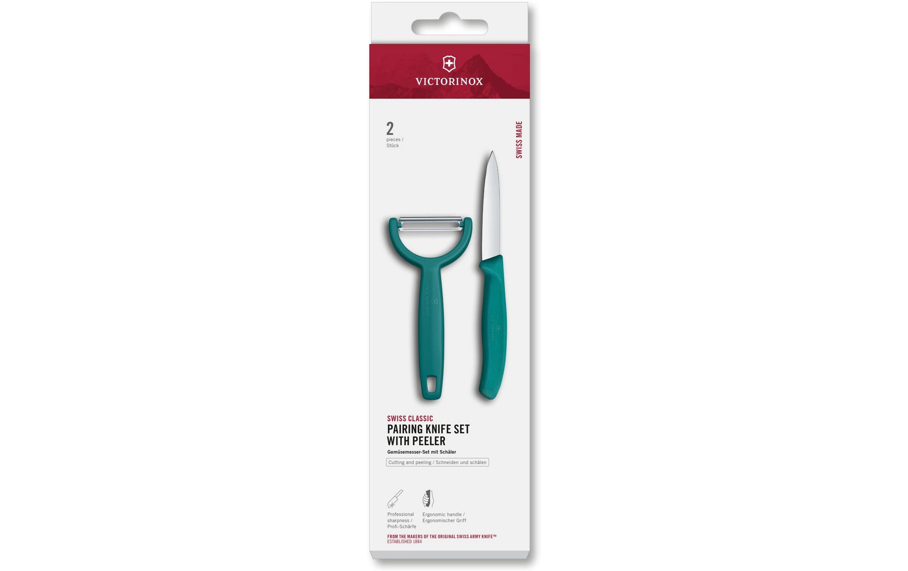 Victorinox Gemüsemesser 8 cm, Klinge aus Edelstahl, Griff aus Polypropylen (PP), 2-teilig, grün