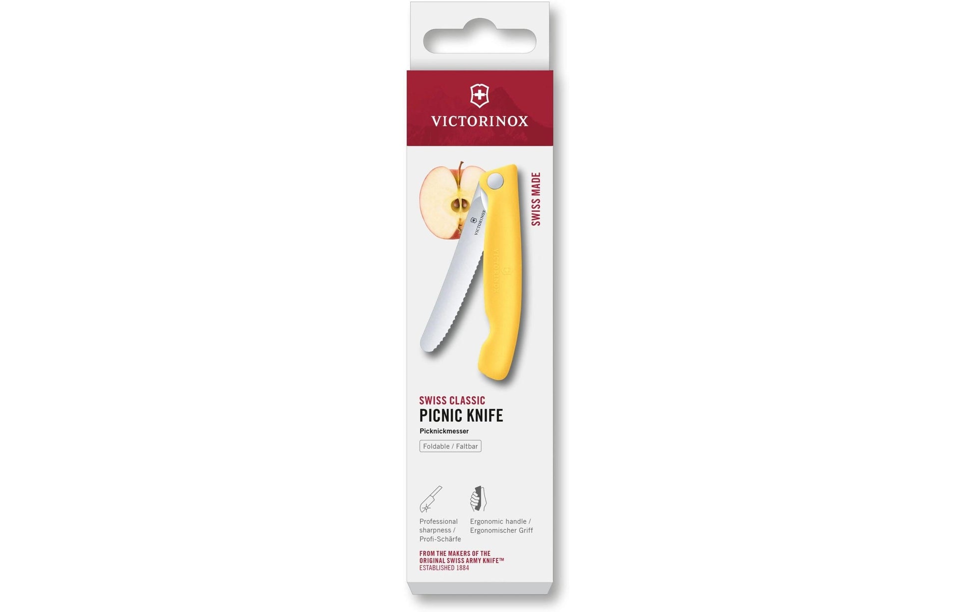 Victorinox Picknickmesser 11 cm, Edelstahl, Griff Polypropylen (PP), Gelb