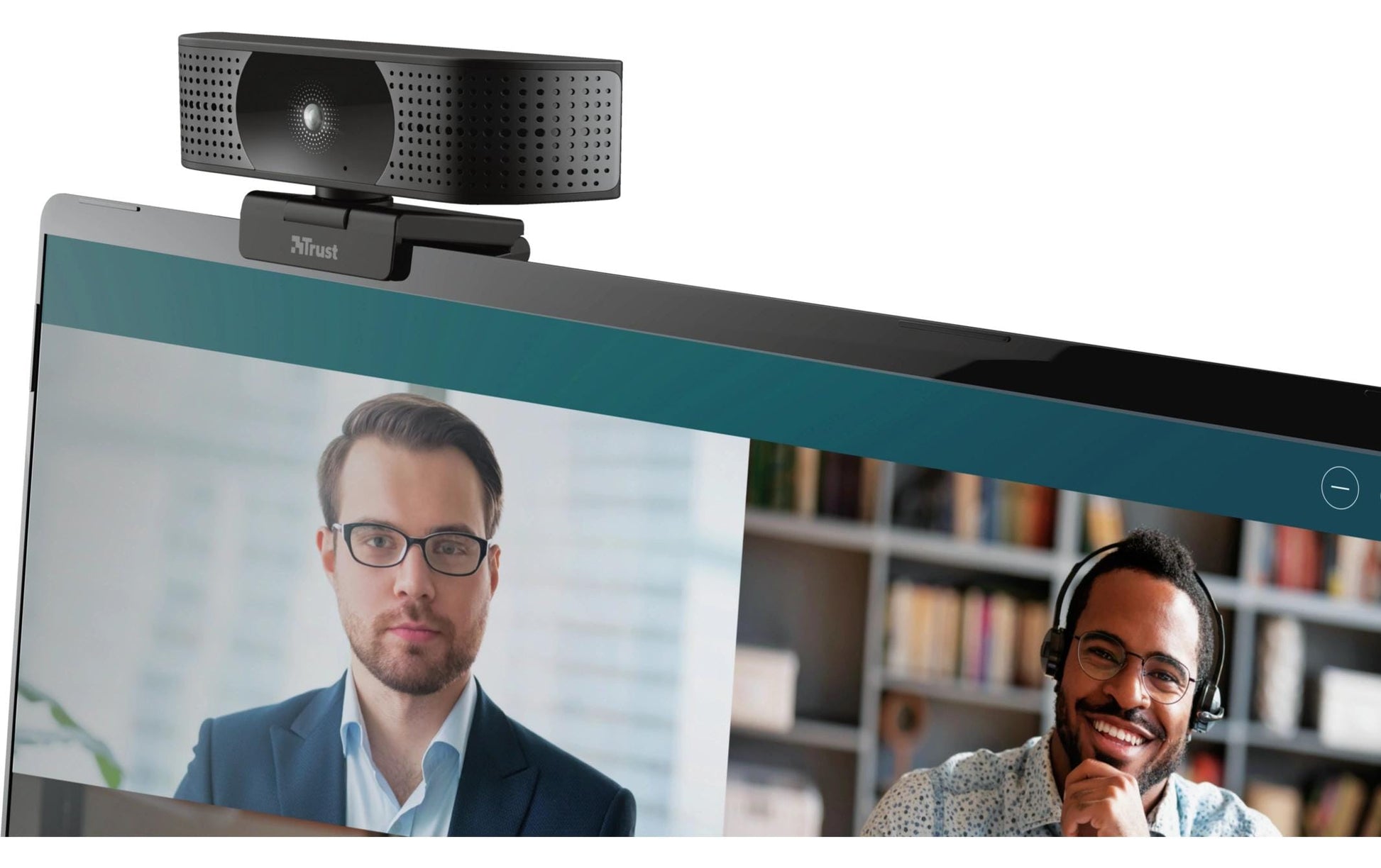 Trust Teza – Webcam – 4K, bis 30 fps, USB 2.0, Stereo-Mikrofon, Autofokus, Privacy-Shutter, 74° FOV, Schwarz