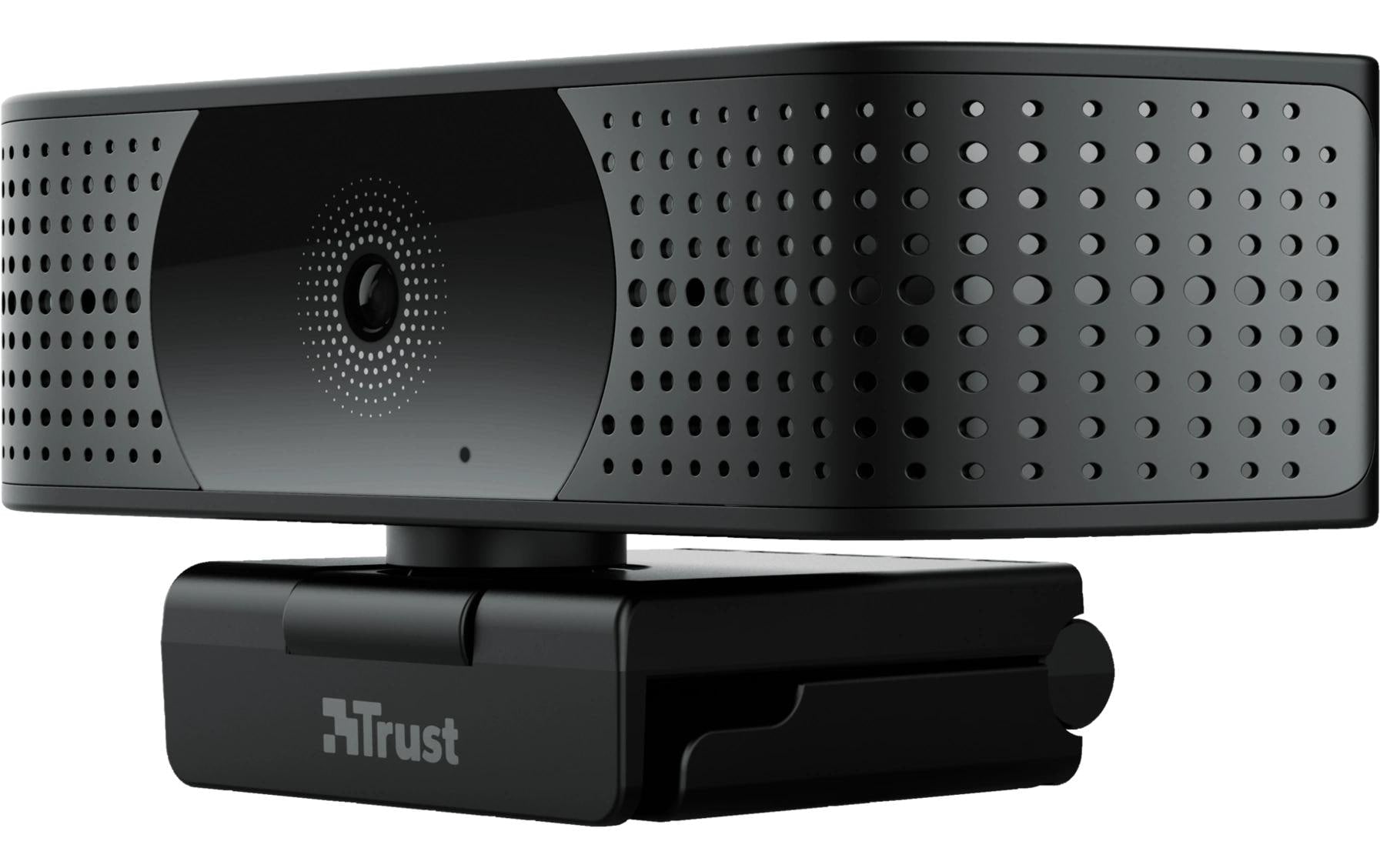 Trust Teza – Webcam – 4K, bis 30 fps, USB 2.0, Stereo-Mikrofon, Autofokus, Privacy-Shutter, 74° FOV, Schwarz
