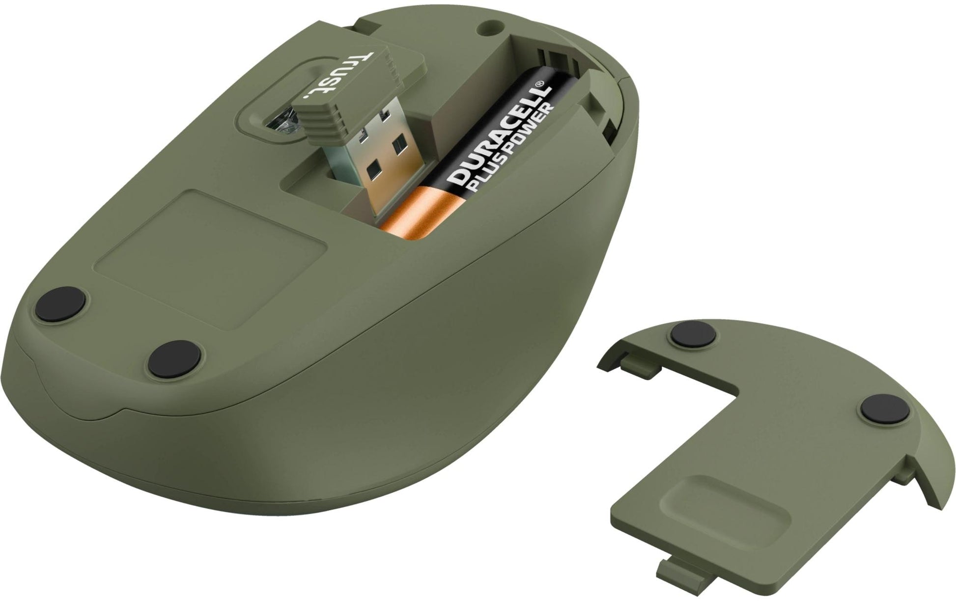 Trust Yvi+ – Maus – Kabellos (2,4 GHz), 1600 DPI, Rechts, Grün