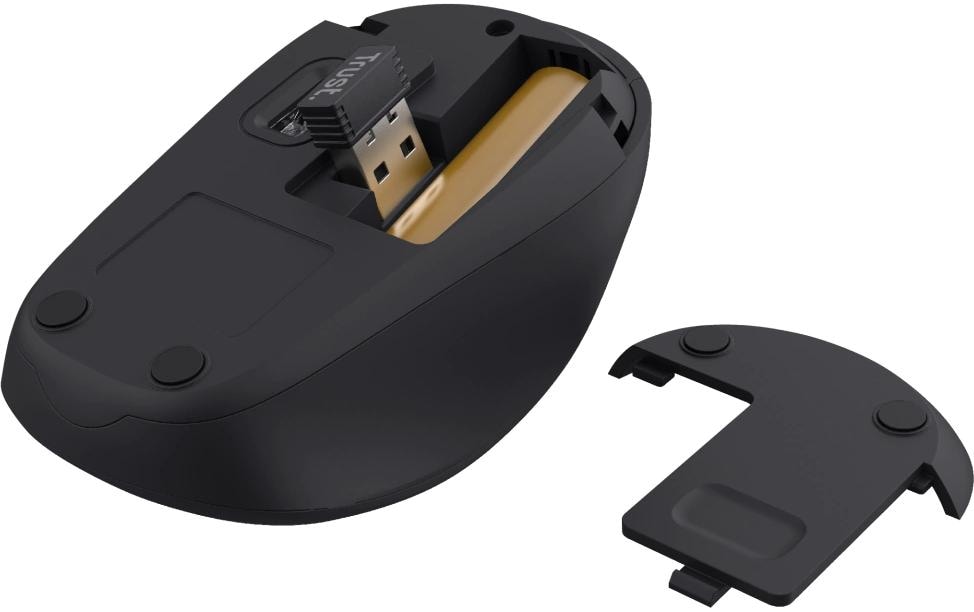 Trust YVI+ – Maus – Kabellos (2,4 GHz), 1600 DPI, Rechts, Blau