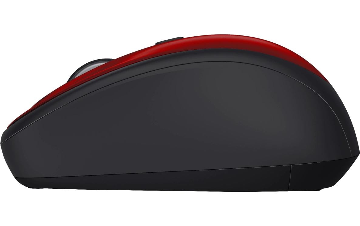 Trust Yvi+ – Maus – Kabellos (2,4 GHz), 1600 DPI, rechts, Rot