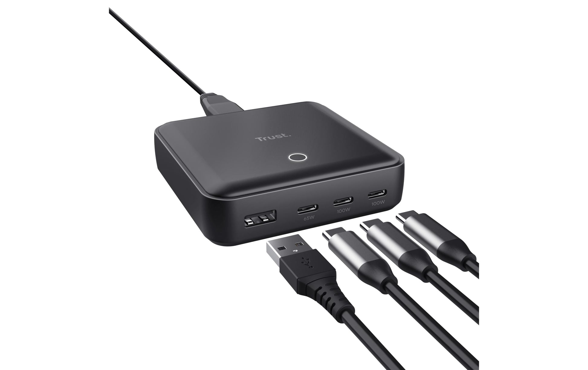Trust Maxo Ladegerät – 100 W, 4× USB-C