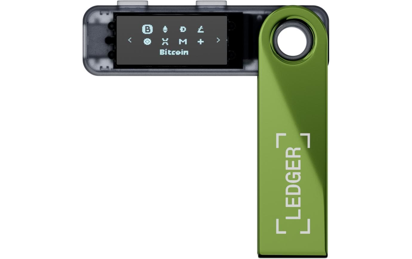 Ledger Nano S Plus – Krypto-Hardware-Wallet, USB-C, für Mac, Grün