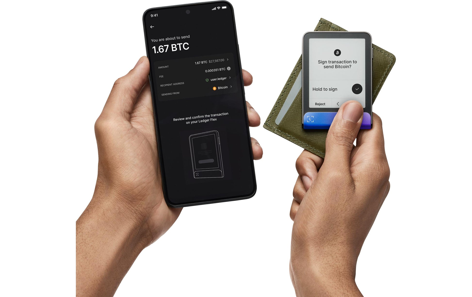 Ledger Flex – Krypto-Hardware-Wallet, USB-C, für Windows, Blau, mit Recovery Key