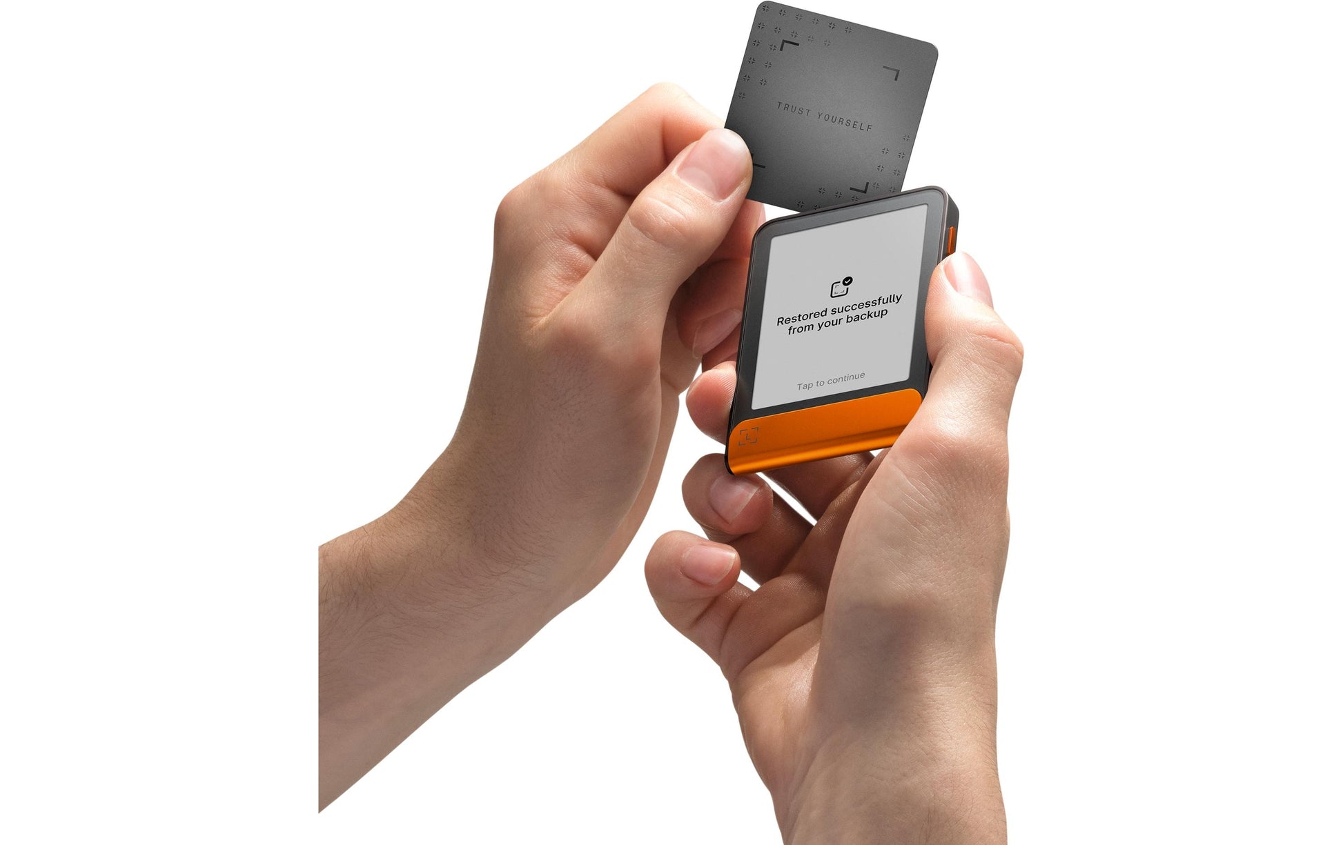 Ledger Flex – Krypto-Hardware-Wallet, Bluetooth, für iOS, Orange, mit Recovery Key